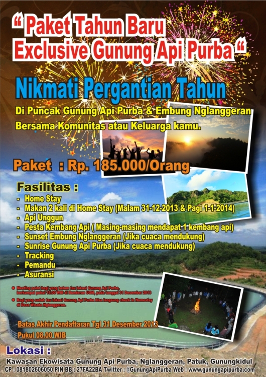 Paket Tahun Baru Exclusive Gunung Api Purba 2014